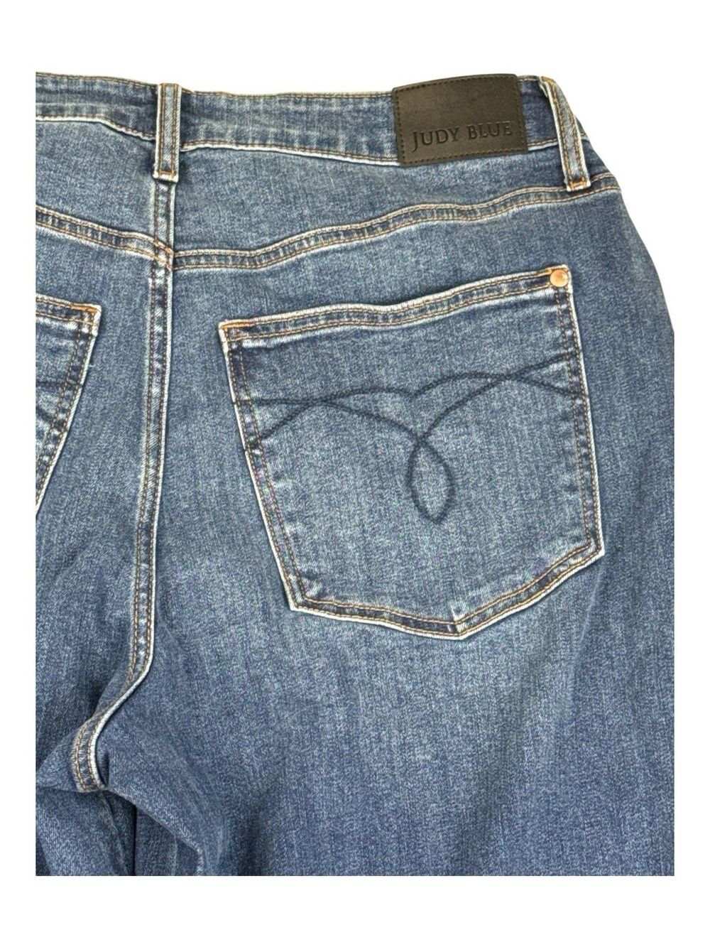Judy Blue Wilhemina High Waist Baggy Wide Leg Jeans 14W Medium Wash Stretch - Picture 6 of 8